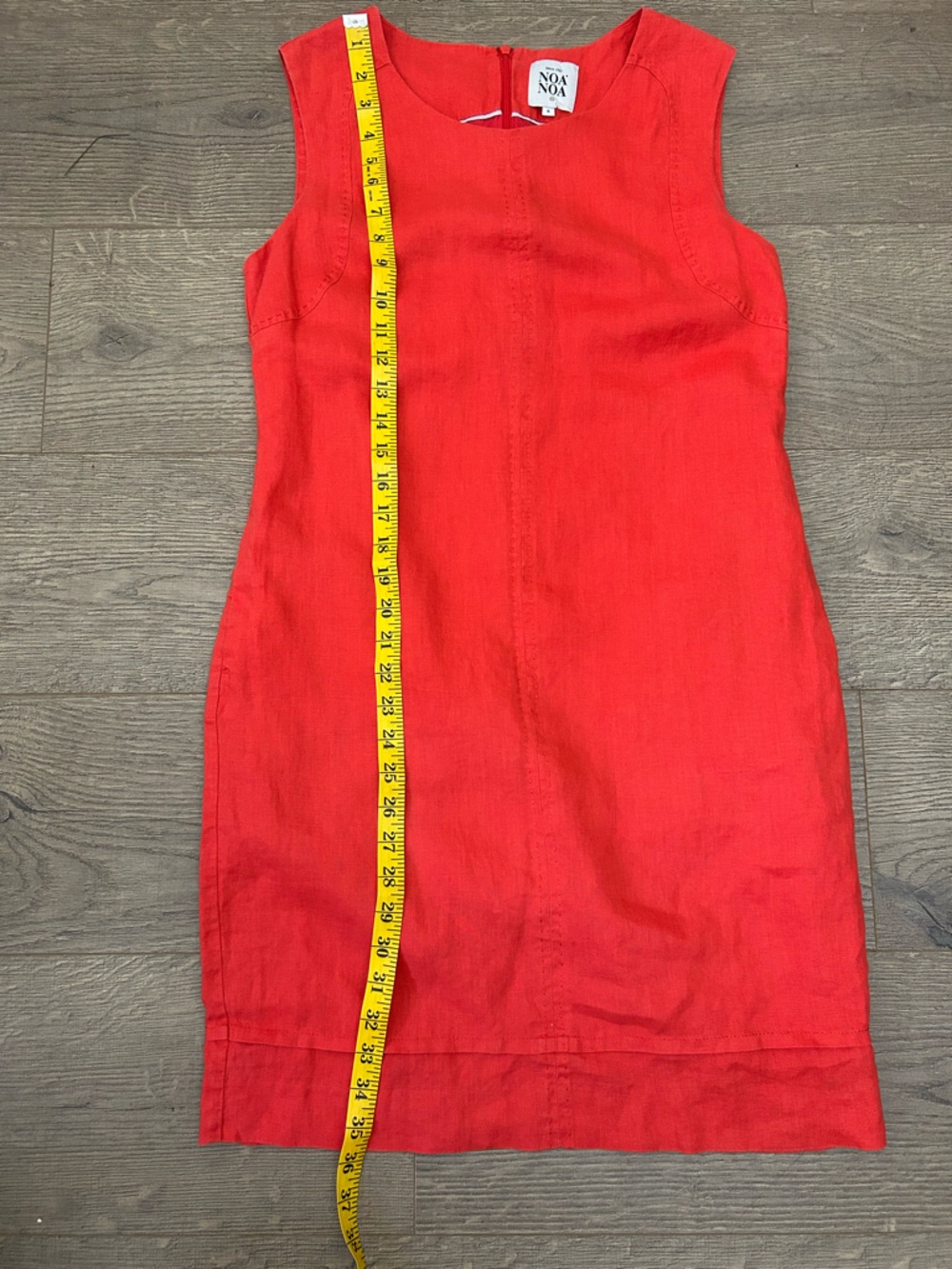 Noa Noa Linen Sleeveless Shift Dress Pockets - Picture 9 of 10